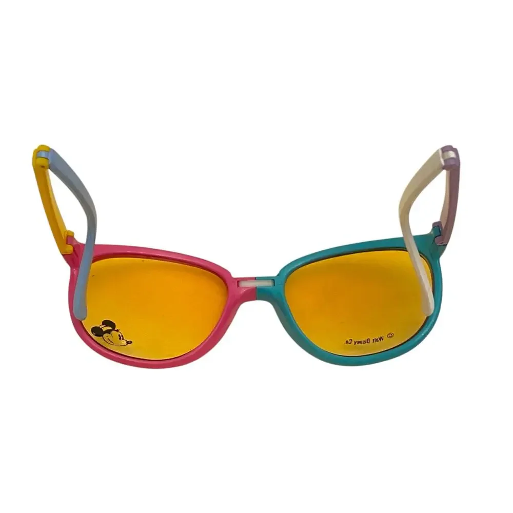 VERY RARE Vintage NIB Disney Minnie Multicolored Foldable Sunglasses with case